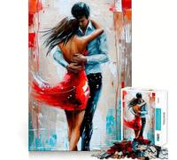 Coppia romantica che si abbraccia - Puzzle da 1000 pezzi per adolescenti - Gioco di logica - Tempo in famiglia - Bordo trasparente - Una calda sorpresa (50x75cm)