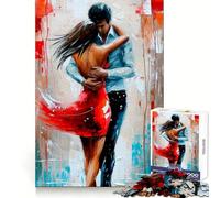 Coppia romantica che si abbraccia - Puzzle da 1000 pezzi per adolescenti - Gioco di logica - Tempo in famiglia - Bordo trasparente - Una calda sorpresa (50x75cm)