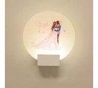 Coppia Romantica Europea Lampada da Parete in Acrilico Lampada da Parete a LED per Interni a Risparmio energetico Sconce per Hotel Ristorante Soggiorno Camera da Letto Comodino Lampada da Parete in
