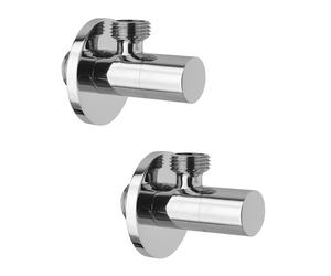 COPPIA RUBINETTI SOTTOLAVABO TONDO RUBINETTO IN OTTONE DESIGN MODERNO BAGNO