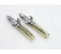 Coppia Rubinetto Benzina Serbatoio Carburante Ottone Cromato Riserva 14 x 14