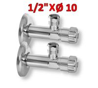 COPPIA - Rubinetto sottolavabo senza filtro 1/2'' x 10 mm cromato