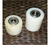 COPPIA RULLI PER TRANSPALLETS DIAM. 82 X 62 MM. FORO 20 MM. NYLON