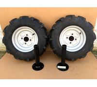 Coppia ruote agricole pneumatic artigliate trattor per motozappa motocoltivatore