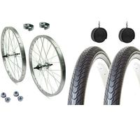 Coppia Ruote Bici Complete 26" X 1. 3/8 Cerchio + Copertone + Camera Bici
