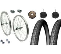 COPPIA RUOTE BICI COMPLETE 28" X 1.75 CERCHIO + COPERTONE + CAMERA BICI ALLUMINIO/ACCIAIO 28X1.75 OLANDA - BICICLETTA CITY BIKE - PASSEGGIO DADI DI FISSAGGIO E FLAP INCLUSI + RUOTA LIBERA 7 VELOCITÀ