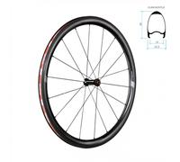 Coppia Ruote Bici SC 40 Carbonio Tubeless Ready Freno Pattino Shimano 11v