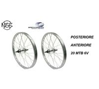 COPPIA RUOTE / CERCHIO BICI MTB 20" x 1.75 ALLUMINIO marca beretta 6 V.