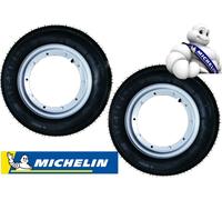 COPPIA RUOTE COMPLETE MICHELIN 3.50 10 S83 PER PIAGGIO APE 50