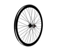 Coppia Ruote Fixed 28 pollici Alluminio Nero Cerchi 40mm Pignone Fisso
