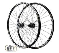Coppia Ruote per Bici da 26/27,5/29 Pollici, Perno Passante, Freno a Disco in Lega di Alluminio, Cuscinetto sigillato, Cerchio da Montagna 32H, 135 mm, per 7-12 velocità, 2210 g.