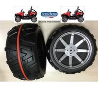 COPPIA RUOTE POSTERIORI AUTO PEG PEREGO POLARIS RZR RANGER 850 24 VOLT