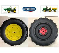 COPPIA RUOTE POSTERIORI TRATTORE PEG PEREGO GROUND FORCE 12 VOLT