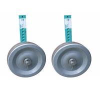 COPPIA RUOTINO DI PROFONDITÀ CON STAFFA ESTIRPATORE TRINCIA D. 300 MM