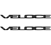 Coppia Scritte Stemma Logo Veloce Laterali Fiancata Originale Sigla Emblema Adesivo Nero