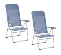 COPPIA SEDIA SDRAIO ALLUMINIO PIEGHEVOLE CAMPEGGIO MARE SPIAGGIA CROSS BLUMIX