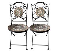 COPPIA SEDIE DECORO MOSAICO 'MORGANA' cm 38 x h.90 LIF