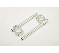 COPPIA SEMIMANUBRI HANDLEBARS DIAMETRO 41mm IN ALLUMINIO SILVER