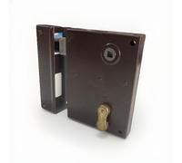 Coppia Serratura Verticale MPI vintage Marron Entrata Quadro 6 Mm Profondità 8cm