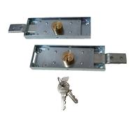 COPPIA SERRATURE DX e SX PER SERRANDA CILINDRO TONDO CAT. PIEGATI 45 MM. VIRO