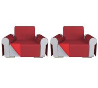 Coppia Set 2 Copripoltrona Proteggi Salva Poltrona Fodera Universale Double Face