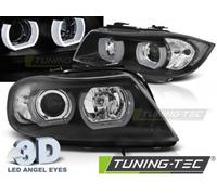 Coppia Set Fari Fanali Anteriori Angel Eyes 3D TUNING Serie 3 E90/E91 2005- 2008
