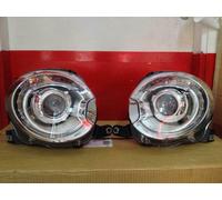 Coppia Set fari fanali anteriori tuning 500 lenticolari stile abarth Alogeni H7