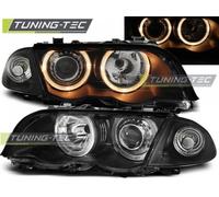 Coppia Set Fari Fanali Anteriori Tuning E46 05.98-08.01 S/T ANGEL EYES Nero H7