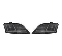 COPPIA SET FARI FANALI ANTERIORI TUNING PER AUDI TT 2010-2014 NERI XENON + AFS