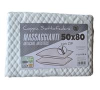 Coppia Sottofedere Massaggianti Antiacaro Antistress con Zip colore Bianco NR 2