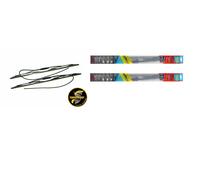 COPPIA SPAZZOLE TERGICRISTALLI CON SPRUZZATORE ADATTO A DAILY DAF RENAULT