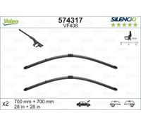 Spazzola tergicristallo VALEO Silencio Xtrm VF408, 700mm, Anteriore, 2 Pezzo