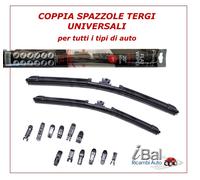 COPPIA SPAZZOLE TERGICRISTALLO ANTERIORI UNIVERSALI PER TUTTE LE AUTO