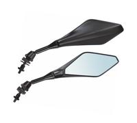 Coppia specchi moto in allumino da carena specchietti universali mm.6 neri