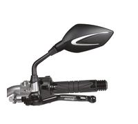 Coppia specchi retrovisori moto e scooter Chaft in 685 nero Extra diam 8mm