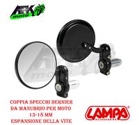 Coppia Specchi Retrovisori Specchietti Manubrio Universali Nero Dernier per moto