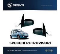 COPPIA SPECCHI RETROVISORI SX+DX MECCANICO NERO FIAT PANDA 169 03>08