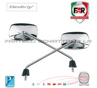 Coppia Specchi Specchietti Retrovisore Cromato Piaggio Beverly 125-250 RST KI...