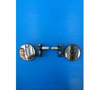 COPPIA SPECCHIETTI BAR END DA MANUBRIO MIRRORS BAR END CAFE' RACER NERI