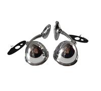 COPPIA SPECCHIETTI GOCCIA ATTACCO FORI CARROZZERIA PER AUTO D EPOCA