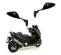 COPPIA SPECCHIETTI MANUBRIO COMPATIBILE CON YAMAHA T-MAX 530 BLACK MAX 12 a 17 ORION BLACK NO TAPPI SPECCHI RETROVISORI OMOLOGATI