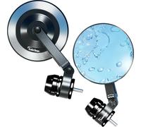 Coppia Specchietti Pieghevole Moto Kaedear 8mm 10mm Lente Blu Alluminio Giappone
