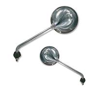 COPPIA SPECCHIETTI RETROVISORI COMPATIBILE CON PIAGGIO VESPA LX 50 2008 CROMATO FAR