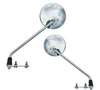 COPPIA SPECCHIETTI RETROVISORI + KIT MONTAGGIO COMPATIBILE CON PIAGGIO VESPA PX 150 CROMATO FAR