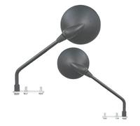 COPPIA SPECCHIETTI RETROVISORI + KIT MONTAGGIO COMPATIBILE CON PIAGGIO VESPA PX 150 NERO FAR