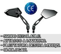 COPPIA SPECCHIETTI RETROVISORI NERI UNIVERS Honda SW-T 400