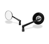 COPPIA SPECCHIETTI RETROVISORI SKIN-S B-LUX ALLUMINIO NERO BARRACUDA MOTO OMOLOGATI UNIVERSALI