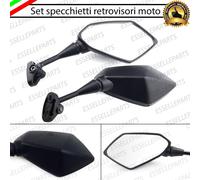 COPPIA SPECCHIETTI SPECCHI RETROVISORI IN NERO OPACO PER MOTO GUZZI V 50