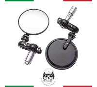 Coppia specchietti specchi retrovisori neri bar end caferacer cafè racer