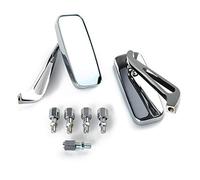 Coppia Specchietti Specchio Retrovisore Moto Naked Custom Metallo Cromato DX+SX